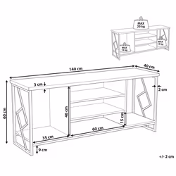 TV Stand FORRES Brown/ Black