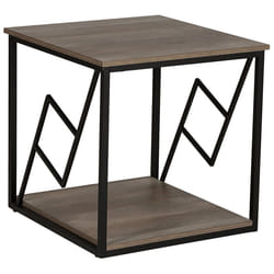 Side Table FORRES Brown/ Black