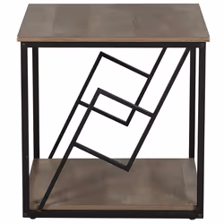 Side Table FORRES Brown/ Black