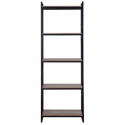 5 Tier Bookcase FORRES 184 cm Brown/ Black