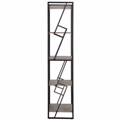 5 Tier Bookcase FORRES 184 cm Brown/ Black