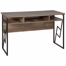 Home Office Desk FORRES Brown/ Black 120 cm 60 cm