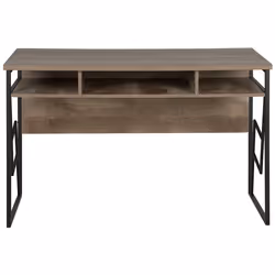 Home Office Desk FORRES Brown/ Black 120 cm 60 cm