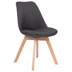 Set of 2 Dining Chairs DAKOTA II Dark Grey