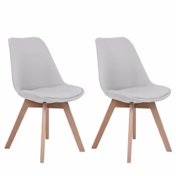 Set of 2 Dining Chairs DAKOTA II Light Grey