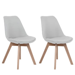 Set of 2 Dining Chairs DAKOTA II Light Grey