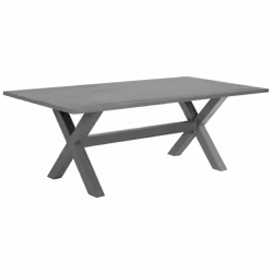 Garden Dining Set 6 Seater CASCAIS with Cushions PE Rattan Grey