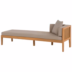 Garden Lounge Set with Table 7 Seater PATAJA Certified Acacia Wood Light Brown