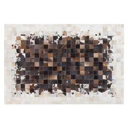 Cowhide Area Rug 140 x 200 cm Brown with Beige OKCULU