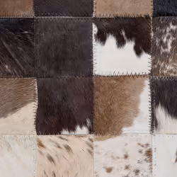Cowhide Area Rug 140 x 200 cm Brown with Beige OKCULU