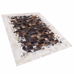 Cowhide Area Rug 160 x 230 cm Brown with Beige OKCULU