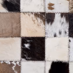 Leather Area Rug 140 x 200 cm Multicolour CERLI