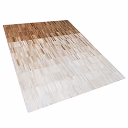 Leather Area Rug 140 x 200 cm Beige YAGDA