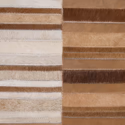 Leather Area Rug 140 x 200 cm Beige YAGDA