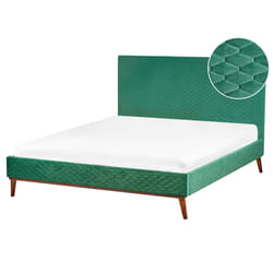Bed Velvet BAYONNE 160 x 200 cm (EU King Size) Dark Green
