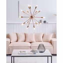 18 Light Metal Pendant Lamp Copper MAGUSE