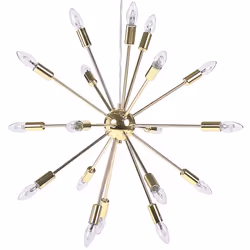 18 Light Pendant Lamp Gold MAGUSE