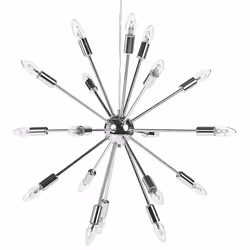 18 Light Pendant Lamp Silver MAGUSE
