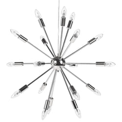 18 Light Pendant Lamp Silver MAGUSE