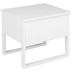 1 Drawer Bedside Table GIULIA Pine Wood White