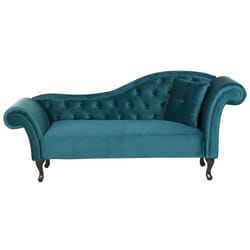 Right Hand Chaise Lounge LATTES Velvet Teal