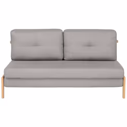 Sofa Bed EDLAND Fabric Light Grey 2 Seater