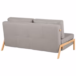 Sofa Bed EDLAND Fabric Light Grey 2 Seater