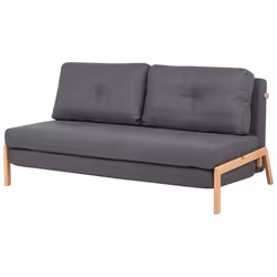 Sofa Bed EDLAND Fabric Dark Grey 2 Seater