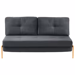 Sofa Bed EDLAND Fabric Black 2 Seater