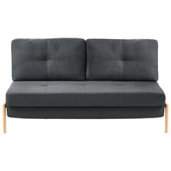 Sofa Bed EDLAND Fabric Black 2 Seater