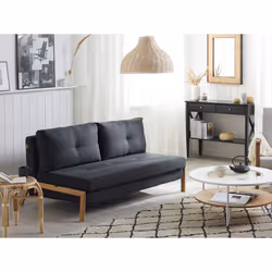 Sofa Bed EDLAND Fabric Black 2 Seater