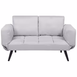 Sofa Bed BREKKE Fabric Light Grey 2 Seater