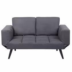 Sofa Bed BREKKE Fabric Dark Grey 2 Seater