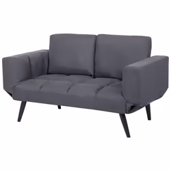 Sofa Bed BREKKE Fabric Dark Grey 2 Seater