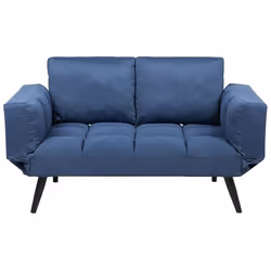 Sofa Bed BREKKE Fabric Navy Blue 2 Seater