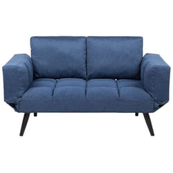 Sofa Bed BREKKE Fabric Navy Blue 2 Seater