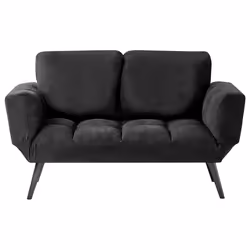 Sofa Bed BREKKE Fabric Black 2 Seater
