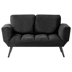 Sofa Bed BREKKE Fabric Black 2 Seater