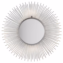 Wall Mirror CILLY 80 cm 80 cm Metal Silver