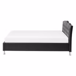 Bed Faux Leather METZ 140 x 200 cm (EU Double) Black - Additional view 4