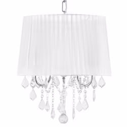 3 Light Chandelier White EVANS
