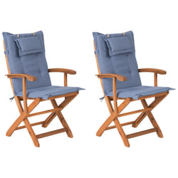 Garden Chair MAUI Acacia Wood Blue