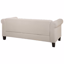 Sofa CHESTERFIELD Fabric Beige 3 Seater