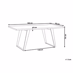 Dining Table JAIPUR Light Brown 180 cm 90 cm Acacia Wood