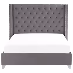Bed Velvet LUBBON 160 x 200 cm (EU King Size) Grey