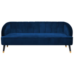 Sofa ALSVAG Velvet Navy Blue 3 Seater
