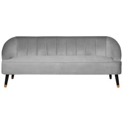 Sofa ALSVAG Velvet Light Grey 3 Seater