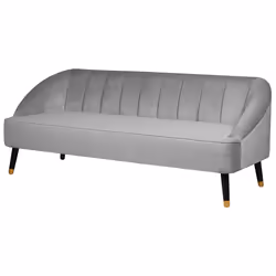Sofa ALSVAG Velvet Light Grey 3 Seater