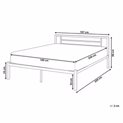 Bed Metal CUSSET 180 x 200 cm (EU Super King) Black