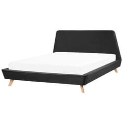 Bed Velvet VIENNE 180 x 200 cm (EU Super King) Black